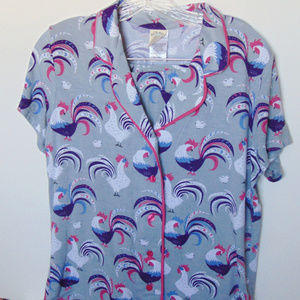 Munki Munki Rooster Knit Pajamas Size Small